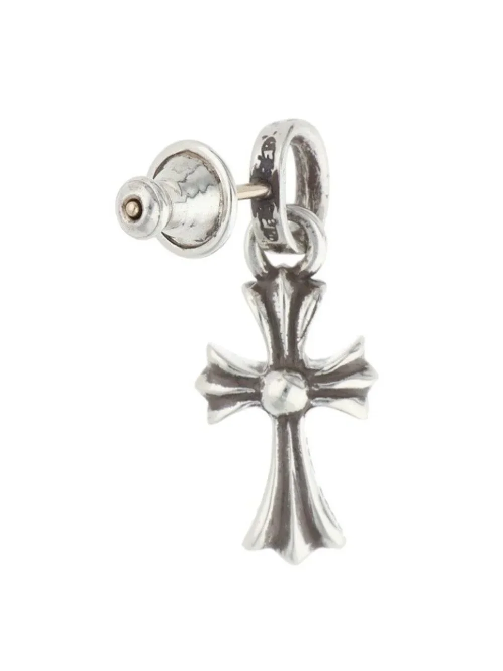 Chrome Hearts Bby Pprchn Baby Fat Drop Silver Earrings